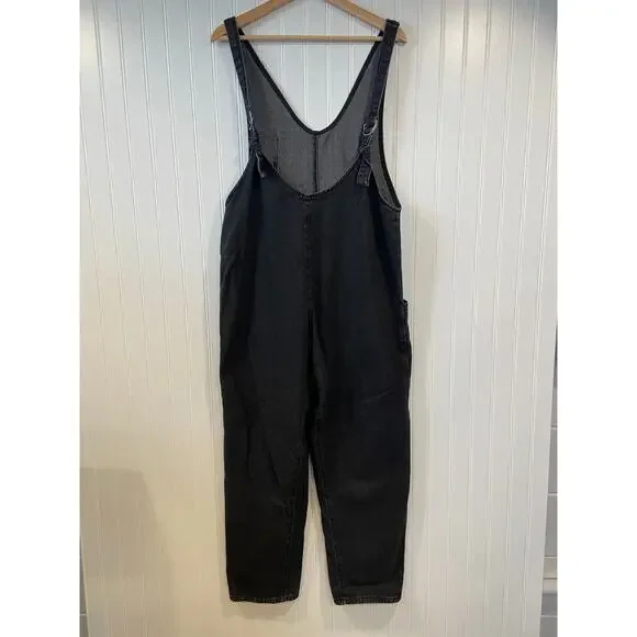 High Roller Jumpsuit Women's Small Black Denim, Travel, Boho, Casual - Picture 4 of 5